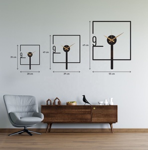 2023 SWT Contemporary <strong>Wall</strong> <strong>Clock</strong> <strong>Square</strong> Black Handicrafts Alloy Steel Iron Design Quartz Needle Hanging <strong>Wall</strong> Mount Decorative - Product Image 3