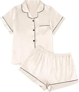 Pyjama pour femmes, printemps, été, automne, hiver, personnalisé, robe de nuit, longueur genoux, manches courtes, pyjama à motifs de dessins animés, 3XL, 100% polyester - Product Image 4