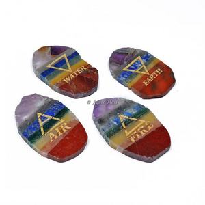 Juego de Reiki de 7 Chakras de bola redonda artesanal de piedra semipreciosa | Juegos de Reiki Juegos de curación de Reiki - Product Image 2