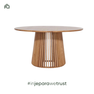 Contemporary Mahogany Wood Restaurant Dining <b>Table</b> Premium Cafe Hotel Villa Furniture OEM Jepara Indonesia - Kala - Product Image 2