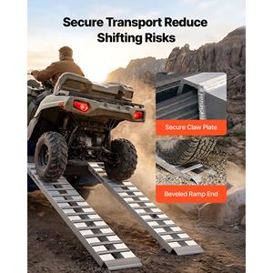 Rampas de Carga para Camiones de Aluminio Reforzado, 2 Piezas, 96 x 15 Pulgadas, Capacidad de 10000 Libras, Juego de Rampas para Camionetas y Remolques - Product Image 5