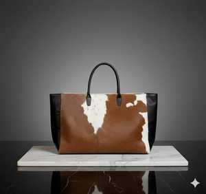 Bolso Tote de Piel con Pelo Sintético Ligero y Portátil para Uso Diario, Bolso Tote de Piel Sintética Elegante y Resistente a la Decoloración para Mujer - Product Image 1