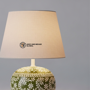 Premium Bone Inlay <b>Table</b> <b>Lantern</b> Hand-Carved Geometric Floral Nightstand Light Modern Handicraft Decorative Accent <b>Lamp</b> - Product Image 2