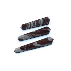 Baguette en cristal pour la guérison et l'équilibrage de l'énergie Narmada Jaspe naturel fin crayon pierre précieuse - Product Image 1