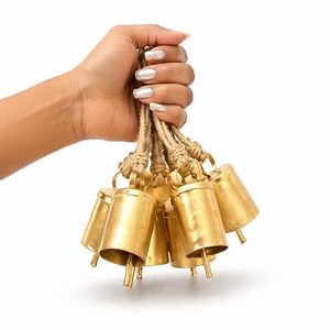 Decoraciones Navideñas de Campanas Doradas, Adorno Tradicional para Colgar en la Pared, Juego de Adornos para Interiores - Product Image 1