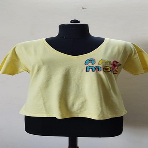 <b>Women</b> Cotton V Neck T <b>Shirt</b> Wholesale Manufacturer Supply for Best Price - Product Image 1