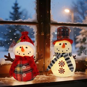 Decorazioni Natalizie da Tavolo, 2 Pezzi Pupazzi di Neve LED Bianco Caldo, Decorazioni Festive Invernali per Casa e Cucina - Product Image 2
