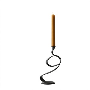 Porte-bougies coniques en fer forgé au design torsadé – Centres de table élégants pour mariages, anniversaires, fêtes et décoration intérieure - Product Image 1