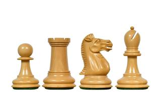 <b>Vintage</b> 1915-1925 Nimzovich Staunton <b>Chess</b> <b>Set</b> Ebony And Boxwood Pieces 3.75 King with King Side Stamping At Best Price - Product Image 3