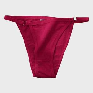 Tanga de cintura baja de color liso para mujer, sexy, acanalada, para uso diario, ropa interior femenina de moda económica - Product Image 4