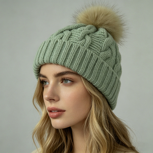 Casquette d'hiver tricotée unisexe en polyester, design personnalisé avec logo, effet luminescent, style vintage, idéale pour les voyages - Product Image 4
