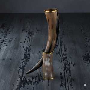 Natural Viking <b>Drinking</b> <b>Horn</b> with Stand - Handcrafted from Buffalo <b>Horn</b> viking <b>Drinking</b> <b>horn</b>, <b>drinking</b> <b>horn</b> - Product Image 1