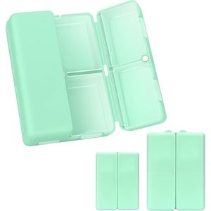 Organizzatore Portatile per Pillole da Viaggio a 7 Scomparti, 2 Pezzi, Design Pieghevole per Uso Quotidiano, Portapillole Tascabile per Conservazione Giornaliera - Product Image 1