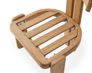 Scandinavian Solid Oak Dining Set 4 Seater Outdoor Furniture Durable Wood Garden Table Chairs - Product Image 4
