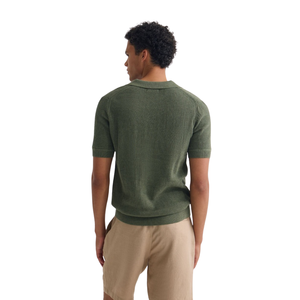 Polo de Punto Forrado para Hombre, Manga Corta, Algodón Premium Texturizado, Corte Ajustado, Estilo Casual Elegante, Ropa de Verano Transpirable, Venta al Por Mayor - Product Image 4