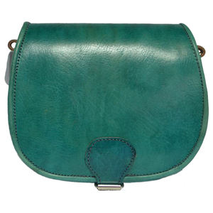 Biyadina Store Stylish Premium Veau en cuir de veau Kilim Bucket Sac à main en cuir véritable Fermeture éclair Accessoire de voyage Vert - Product Image 1