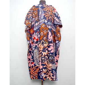 Maxi Kaftán Estampado de Algodón 100% Indio, Vestido Casual de Verano para Mujer, Estampado Étnico, Ecológico - Product Image 4
