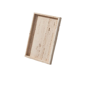 Bandeja Rectangular Multifuncional de Mármol Travertino Estilo Art Deco Moderno, Grabada, para Joyas, Decoración del Hogar y Hoteles - Product Image 4