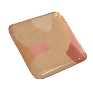 Plateau de service personnalisé en émail avec bordure dorée – Plats décoratifs en métal de haute qualité, rectangulaires, pour aliments, bijoux et clés - Product Image 4
