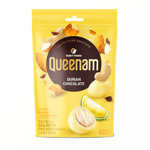 Venta al por mayor de Deliciosos Dulces Halal: Dragees de Chocolate OEM/ODM, Snacks de Caramelo, Frutos Secos Recubiertos de Chocolate de Durian, Almendras y Anacardos 150G - ¡Precio Caliente! - Product Image 1