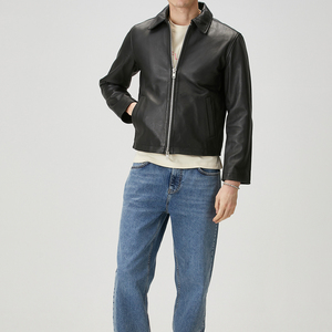 Chaqueta de cuero de alta calidad para hombre, color y tallas personalizadas, cuero genuino, elegante, de manga larga - Product Image 2