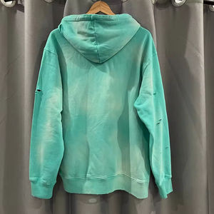 Vente en gros de sweats à capuche et sweat-shirts pour hommes en tissu polaire anti-plis effet délavé, avec logo brodé, pour usage extérieur - Product Image 2