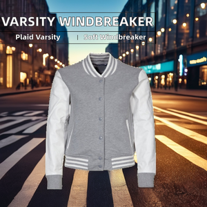Chaquetas de hombre de talla grande Varsity con logotipo personalizado, chaqueta universitaria de moda con letras para equipo de estilo urbano OEM para hombre - Product Image 3