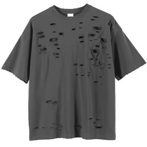 T-shirt Homme Vintage Oversize Délavé à l'Acide Coupe Boxy en Coton Lourd 100% Uni Respirant de Haute Qualité avec Logo Personnalisé - Product Image 3