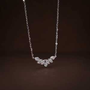 จี้เพชรทรงมาร์คีส์ 1.40 กะรัต VVS ทองคำขาว 14K เพชรเลี้ยงในห้องปฏิบัติการ รับรองโดย IGI สร้อยคอแบบวินเทจ ของขวัญสำหรับผู้หญิง - Product Image 1