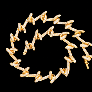 Chaîne cubaine de luxe pour homme, style hip-hop, personnalisée, avec micro-pavé de moissanite, style rappeur, bijoux de luxe - Product Image 4