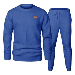 Premium Unisex Sweatsuit Set <b>Crewneck</b> Sweatshirt Jogger Pants 2 Piece Casual Lounge Comfort Outfit - Product Image 1