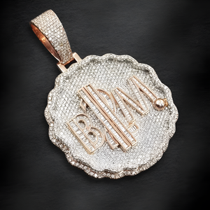 Colgante de Medallón con Nombre de Moissanita VVS de Alta Calidad, Plata 925 Bicolor, Joyería Hip Hop Iced Out, Collar con Letra Personalizada - Product Image 4