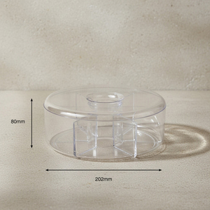 [Holar] Taiwan Made Food Grade Plastic Classic Round Divided <b>Snack</b> <b>Box</b> for Office Home Buffet Hotels - Product Image 3