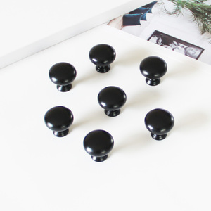 High Quality Modern Matte <b>Black</b> Zinc Alloy Mushroom <b>Knob</b> for Kitchen Cabinet Drawer Nightstand Bathroom Minimalist Round Handle - Product Image 1