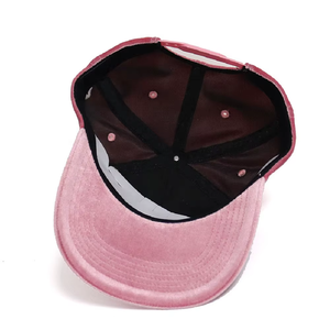 Fabricant de chapeaux en gros – Casquettes décontractées en velours de qualité supérieure, personnalisables avec logo de marque, Gorras, casquettes de baseball de luxe à 5 panneaux pour femmes et filles - Product Image 5