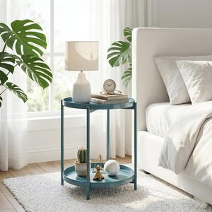 M.F. Mesa de Centro con Tapa de Mármol, Estructura Metálica Resistente, Mueble Moderno para Sala de Estar, Diseño Contemporáneo, Exportaciones Internacionales - Product Image 5