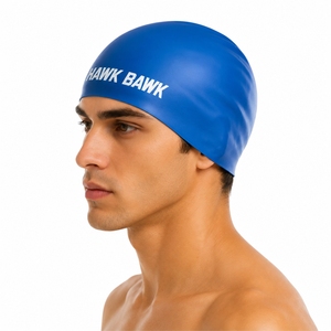 Bonnet de bain unisexe en silicone écologique - Qualité supérieure, ajustement confortable, imperméable, extensible, service OEM, couleur et taille personnalisées - Product Image 3