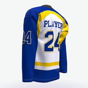 Maillot de hockey sur glace pour adulte personnalisé de haute qualité 100% polyester écologique à séchage rapide avec impression par sublimation - Product Image 4