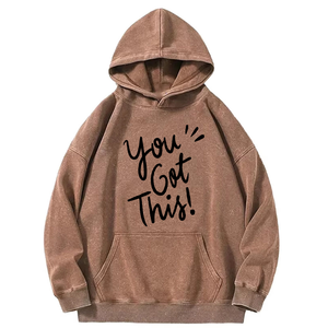 Sudadera con capucha unisex de algodón 100% de 370 g, personalizable con logo, de punto lavado para invierno, con hombros caídos y corte relajado. - Product Image 6