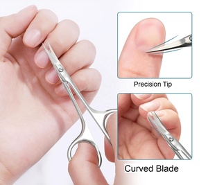 Ciseaux de beauté multifonctionnels en acier inoxydable de qualité supérieure, lame de précision, petites cisailles pour cuticules, sourcils, nez, etc. - Product Image 4