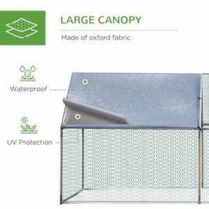 Amplio gallinero metálico con cubierta impermeable UV y valla de acceso para gallinas al aire libre - Product Image 4