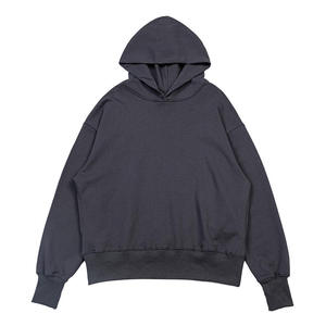 Custom Logo Heavyweight 100% Cotton <b>Oversized</b> <b>Hoodie</b> Streetwear Blank Plain Fleece Drop Shoulder Unisex Pullover Hoodies <b>Men</b> - Product Image 5