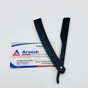 Maquinilla de afeitar profesional desechable de acero inoxidable al por mayor, herramienta de afeitado corporal manual sostenible, negra certificada - Product Image 3