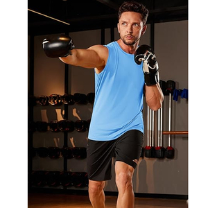 100% Top High Quality <b>Comfortable</b> Fit Gym Workout Men Tank Top Customized Logo Men Tank Top for Sale - Product Image 2