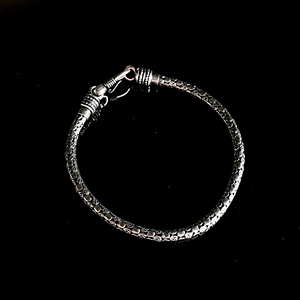 snake chain Bracelet <b>for</b> <b>Men</b> 925 <b>Silver</b> 4mm Style Color Contrast Fine snake chain Link Punk Rock Style - Product Image 5