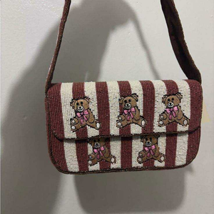 Sac à main d'été de luxe pour femme, fait main, perlé, tissé, brodé, avec chaîne, par MULTI CRAFT - Product Image 6