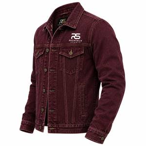2026 Top Selling Custom Made <b>Men</b> <b>Jeans</b> <b>Jacket</b> Latest Design High Quality Eco-Friendly Quick Dry Front Logo 100% Cotton - Product Image 3