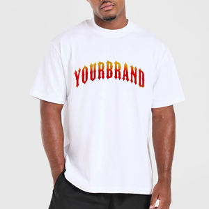 T-shirt Boxy Homme Personnalisé en Coton 100% 300 GSM Coupe Ample Lourd Streetwear avec Logo Imprimé Numérique Hip Hop - Product Image 1