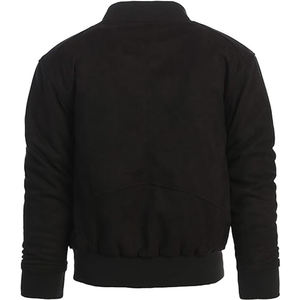 2026 OEM Top Selling Black Faux <b>Suede</b> Men's 100% High Quality Winter Windproof Stand Front Low MOQ Low Price <b>Bomber</b> <b>Jacket</b> - Product Image 2