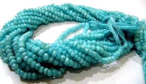 Perles de pierres précieuses facettées carrées en opale bleue naturelle de 9 mm, brin de 13 pouces de long, semi-précieuses pour la fabrication de bijoux - Product Image 4